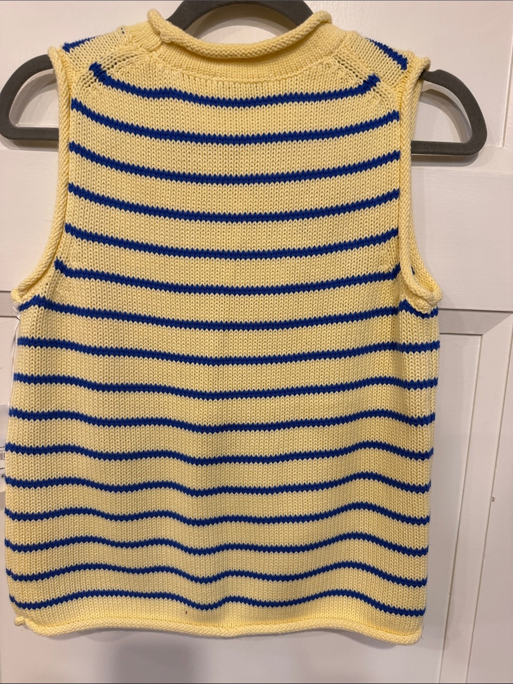 Kids Yellow & Blue Striped Knit Tank - Sleeveless Summer Top - Picture 5 of 5